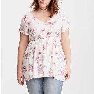 Torrid floral cross-back blouse 4X